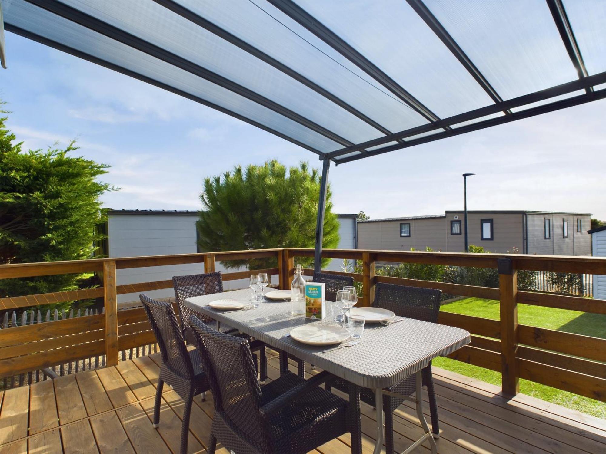 Beau Chalet Pour 4 Pers - Acces Piscine Chauffee Bretignolles-sur-Mer ภายนอก รูปภาพ