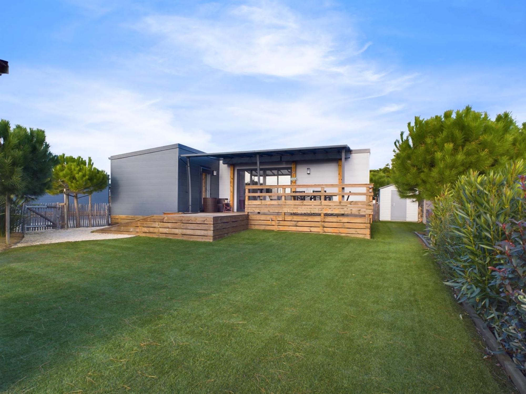 Beau Chalet Pour 4 Pers - Acces Piscine Chauffee Bretignolles-sur-Mer ภายนอก รูปภาพ